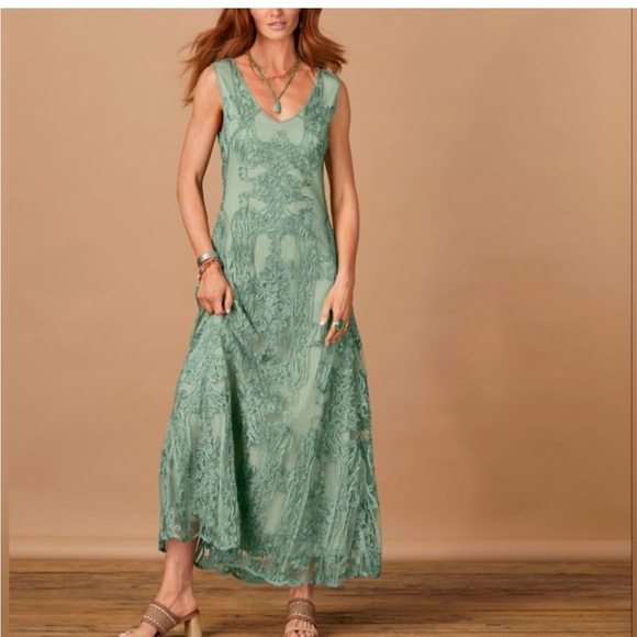 SUNDANCE MADELYN MAE maxi dress embroidered mesh XL NWT #711 women’s formal